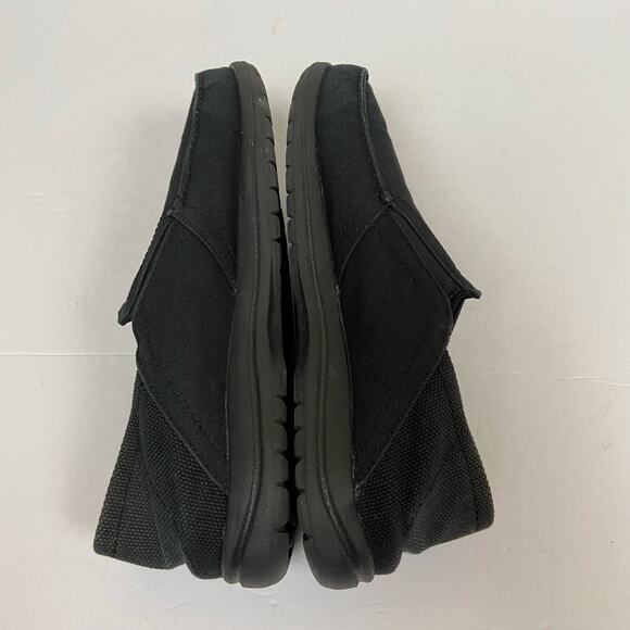 Crocs Santa Cruz Slip On Canvas Loafer Shoes Black Comfort 204835 Men’s Size 10 - Picture 8 of 9